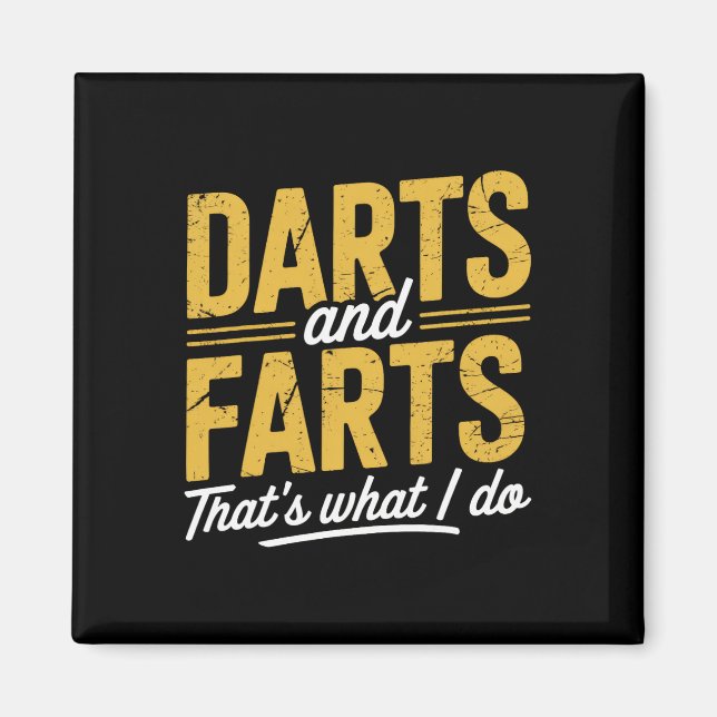 Darts Farts Funny Dart Ord Sarcasm Dart Manar Wo Magnet (Framsidan)