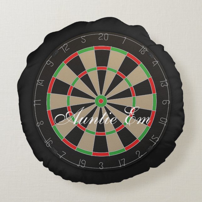Darts Fläkt 🎯 😍 Dartboard Rund Kudde (Baksidan)