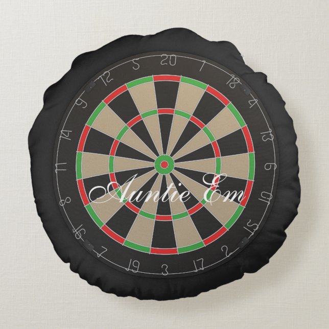 Darts Fläkt 🎯 😍 Dartboard Rund Kudde (Baksidan)