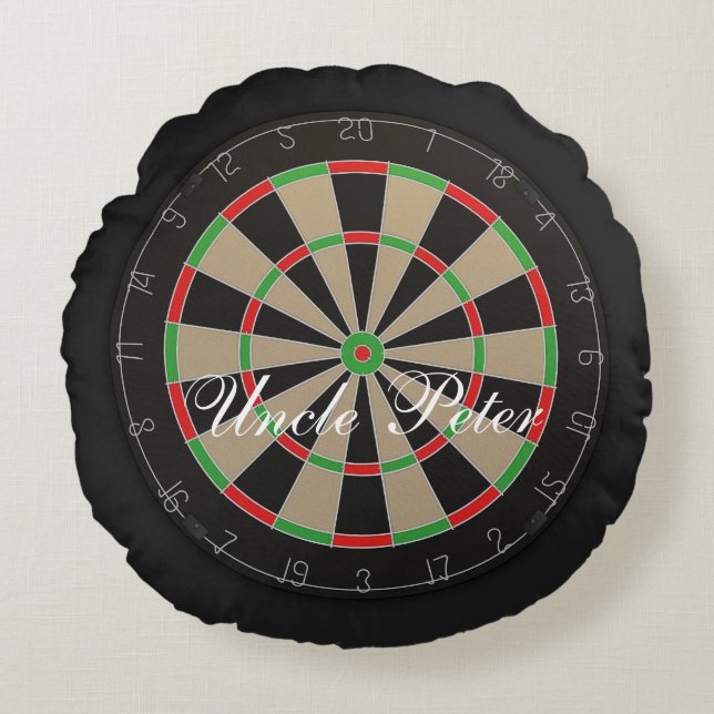 Darts Fläkt 🎯 😍 Dartboard Rund Kudde (Framsidan)