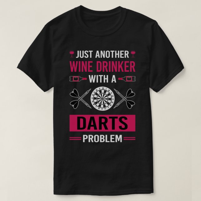 Darts för vin Drinker T Shirt (Design framsida)
