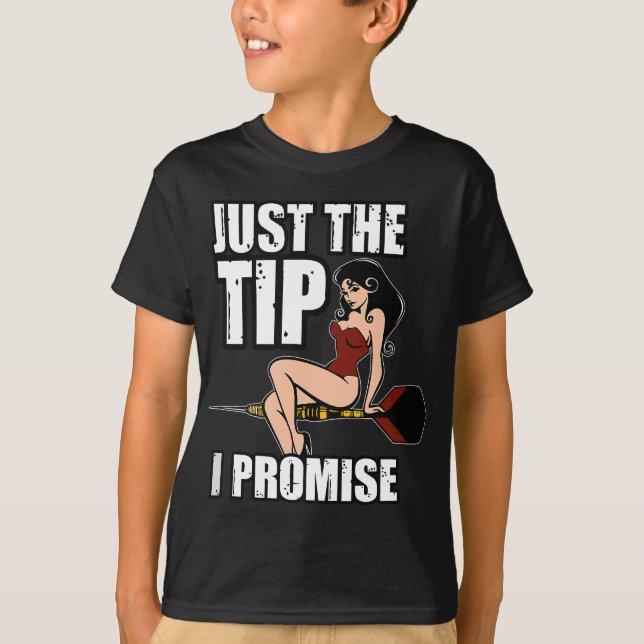 Darts Funny Jag lovar Sexy Pinup Girl T Shirt (Framsida)