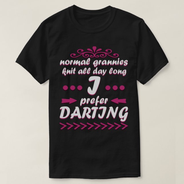 Darts Grandma Darts Bullseye Tournament Gift T Shirt (Design framsida)