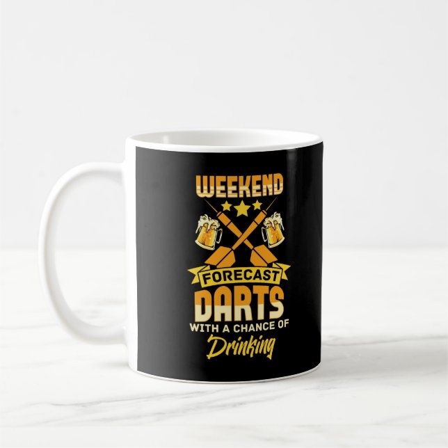 Darts Helg Beer Drinking Dart Player Kaffemugg (Vänster)