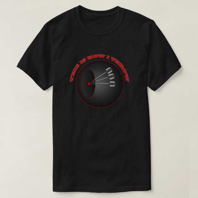 Darts How i Throw Manar Basic Black T-shirt (Design framsida)