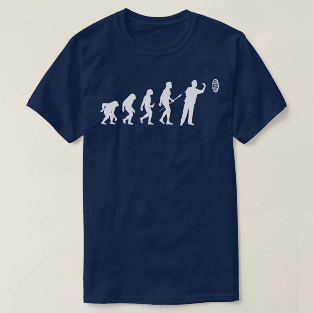 Darts Human Evolution to Dart Player T Shirt (Design framsida)