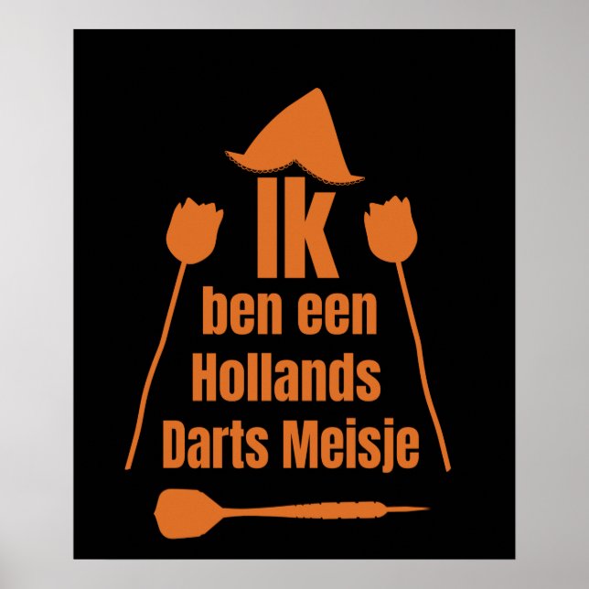 Darts-Ik Ben Een Hollands Darts Jongen Poster (Framsidan)