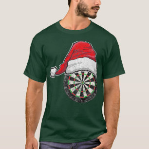Darts jul Santa Hat Funny Gift Dart Game T Shirt