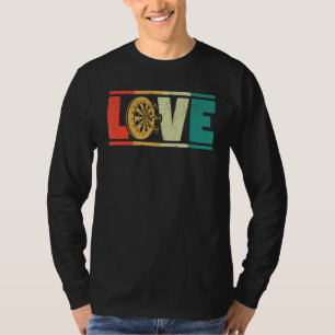Darts Kärlek Dart Missiles Bullseye Player Fläkt V T Shirt