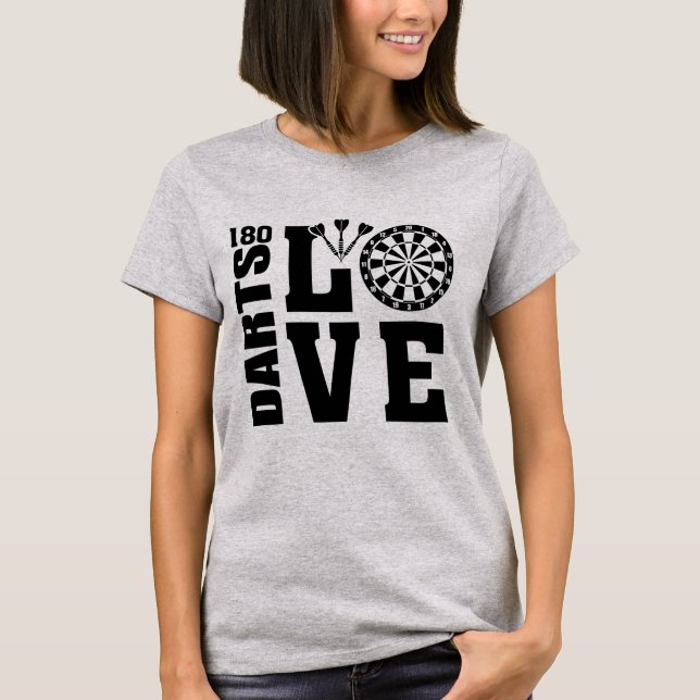 Darts Kärlek T Shirt (Framsida)