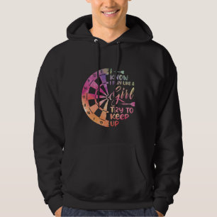 Darts Kvinnor Present Pilar Fält Lag Spela Som en  Hoodie