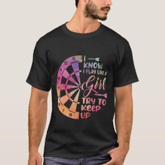 Darts Kvinnor Present Pilar Fält Lag Spela Som en T Shirt