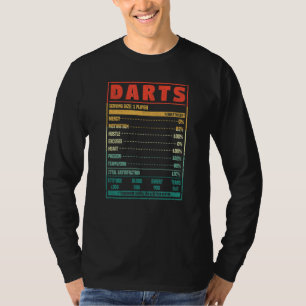 Darts Nutrition Facts Dart Player Fläkt Team Motiv T Shirt
