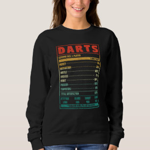 Darts Nutrition Facts Dart Player Fläkt Team Motiv T Shirt