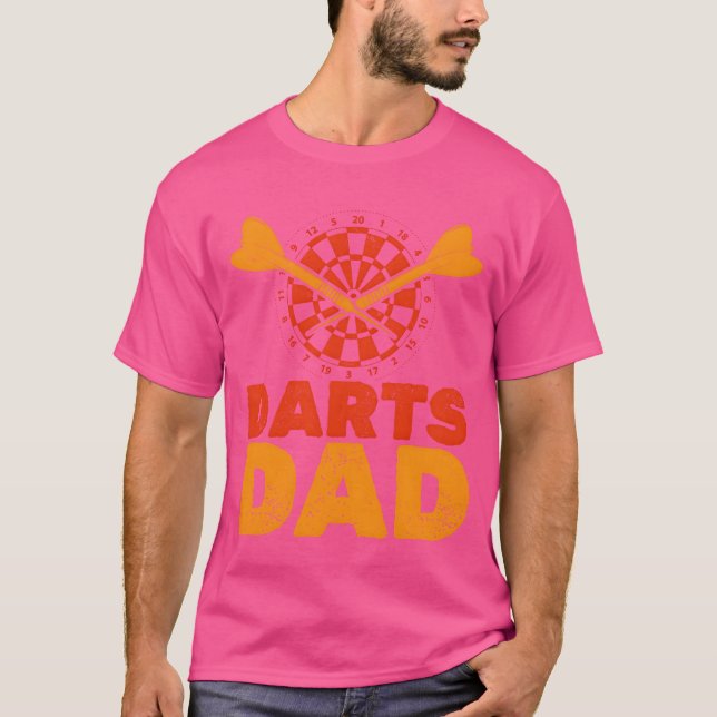 Darts Pappa Dartboard Manar Dart Far retro T Shirt (Framsida)