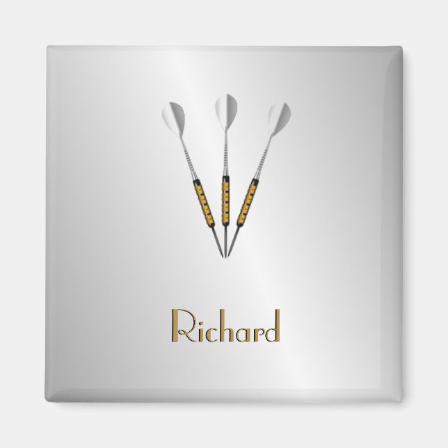 Darts Personlig / Monogram Magnet (Framsidan)