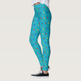 Darts Player Colorful Dart Mönster Leggings