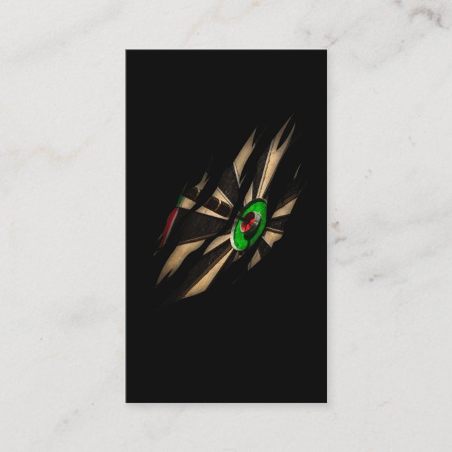 Darts Player Dart Throwing Dart Board Visitkort (Framsida)