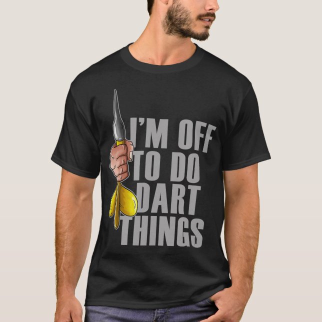 Darts Player Funny Darts Satt T Shirt (Framsida)