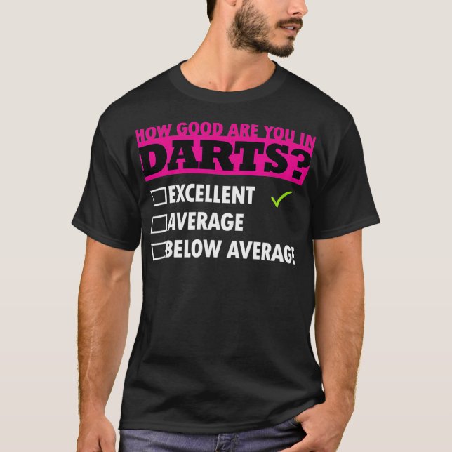 Darts Player Funny Darts Satt T Shirt (Framsida)