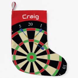 Darts Player Treble Top 180 Dartboard Personalised Liten Julstrumpa