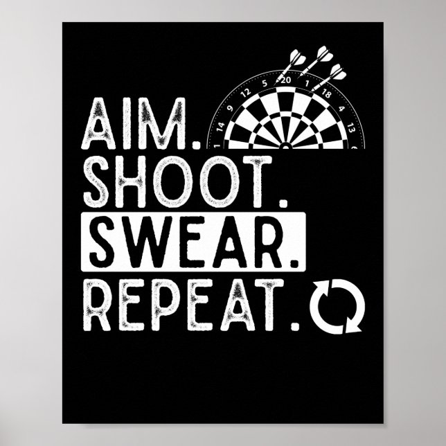 Darts Problems Dartboard Manar Dart Player Poster (Framsidan)