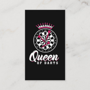 Darts Queen Dartboard Girl Dart Player Visitkort