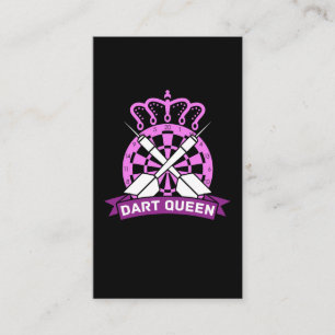 Darts Queen Dartboard Girl Dart Player Visitkort