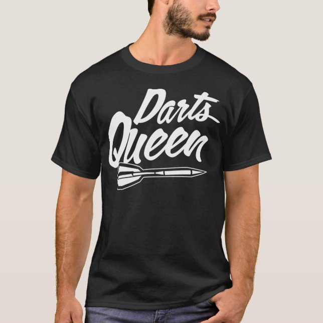 Darts Queen Darts League Dart Player T Shirt (Framsida)