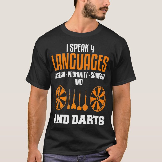 Darts Shirt Funny Darts Player Joke Sarcastic T (Framsida)
