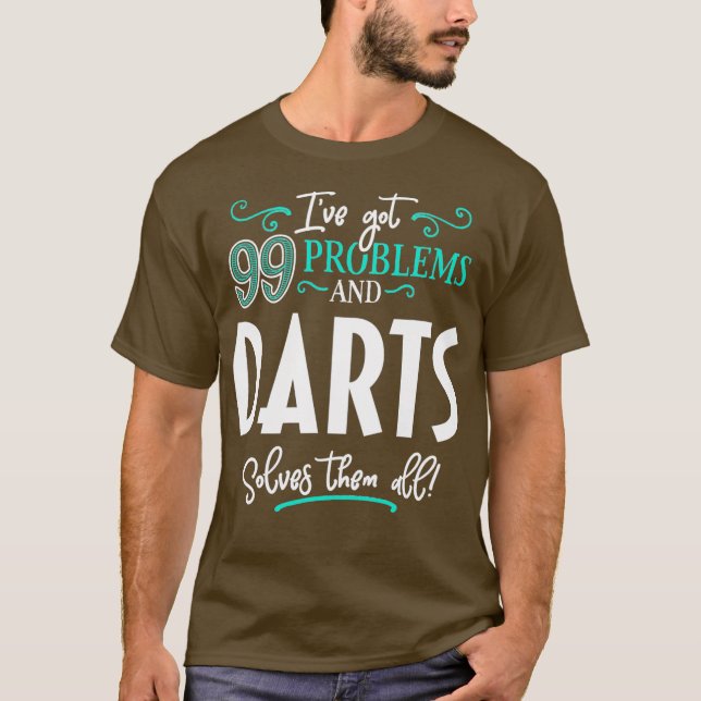 Darts Shirt Gift - Darts löser dem alla T (Framsida)