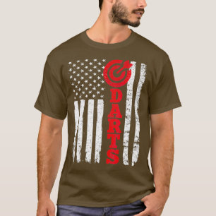Darts Shirt USA American Flagga Sport Team Fläkt T