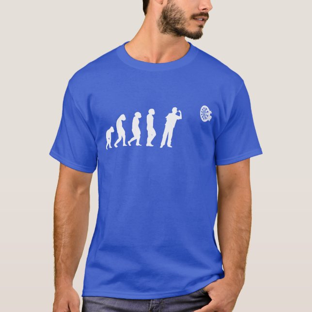 Darts-spel Dartboard-spel spel Evolution Dartsgame T Shirt (Framsida)