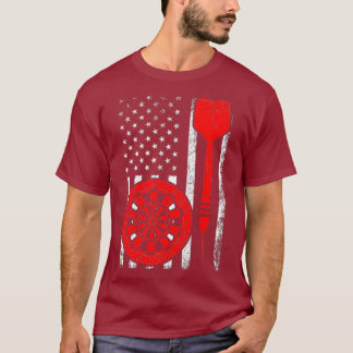 Darts Sports Älskare American Flagga Darts 4:e av T Shirt