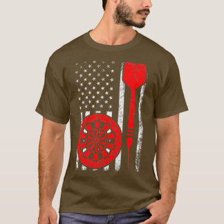 Darts Sports Älskare American Flagga Darts 4:e av T Shirt