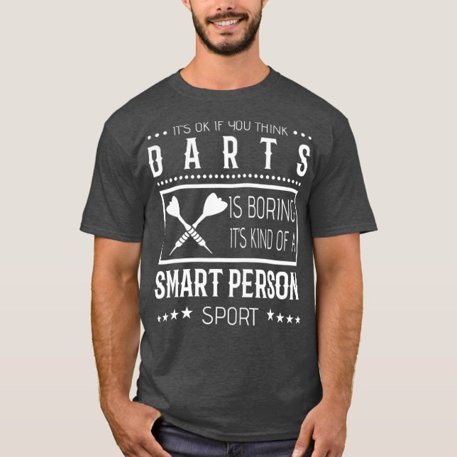 Darts T Shirt - Smart Person Sport (Framsida)