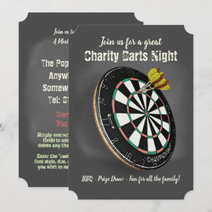 Darts Team Event Dartboard och Chalkboard Inbjudningar