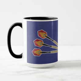Darts Three darts on Custom background personalize Mugg