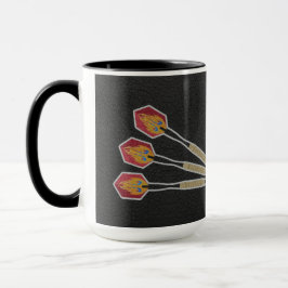 Darts Three darts on Custom background personalize Mugg