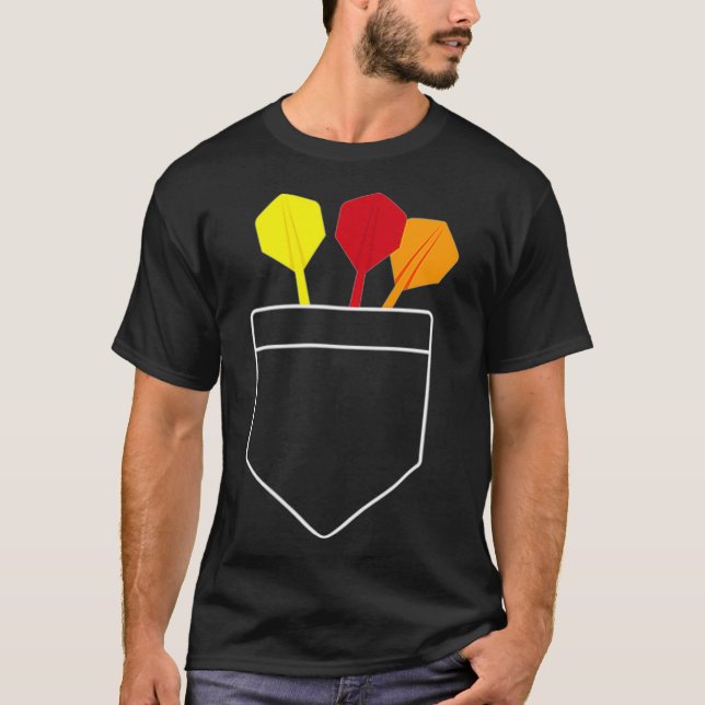 Darts Tip Pilar Pocket Tshirt T Shirt (Framsida)