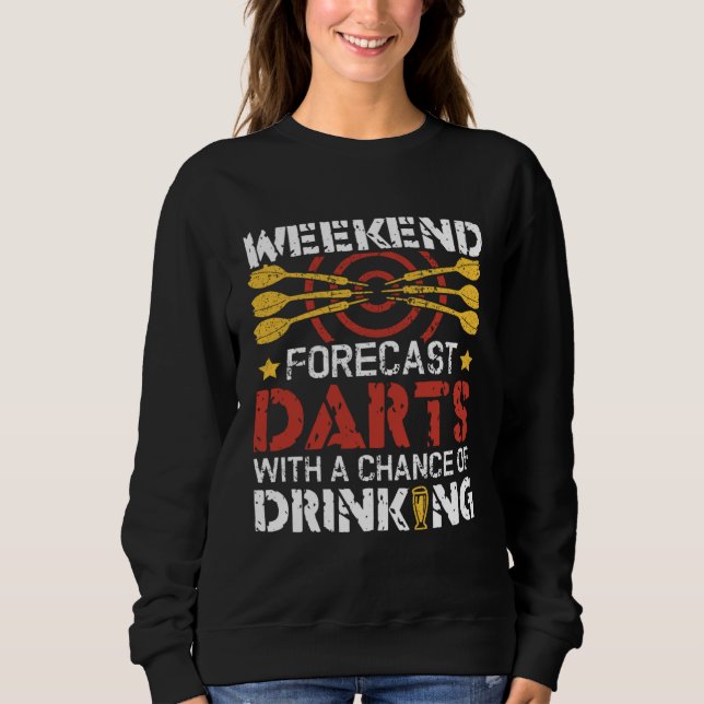 Darts With A Chance OF Drinking  Dartboard Dart Pl T Shirt (Framsida)