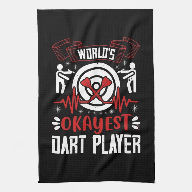 Darts - World's Okayest Dart Player Kökshandduk (Vertikal)