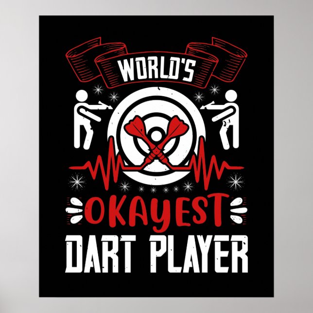 Darts - World's Okayest Dart Player Poster (Framsidan)