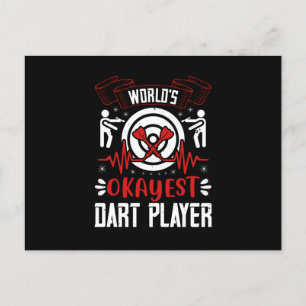 Darts - World's Okayest Dart Player Vykort