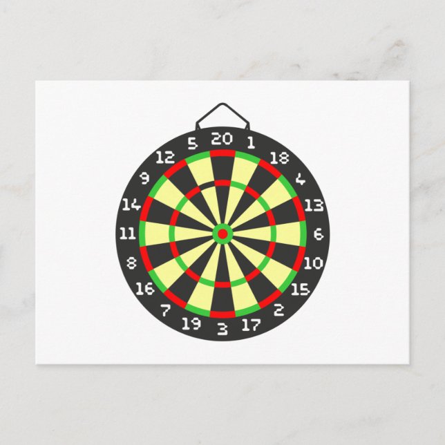Dartscheibe dartboard vykort (Framsida)