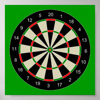 darttarget_Vector_Clipart DARTS DARTBOARD-MÅL Poster