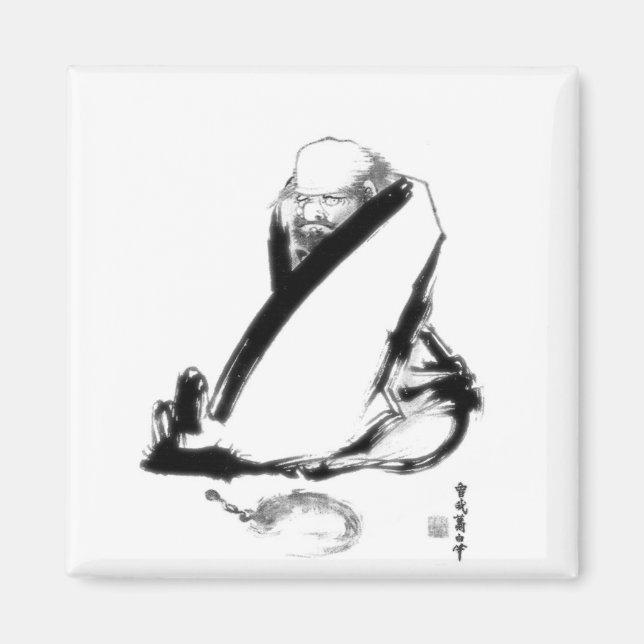 Daruma (Bodhidharma), fryst målning Magnet (Framsidan)
