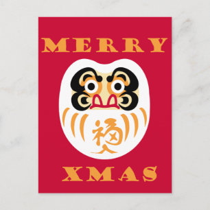 Daruma Claus Vykort