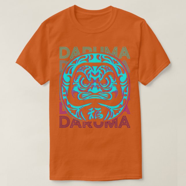 Daruma Doll Japansk Doll Retro Gift T Shirt (Design framsida)