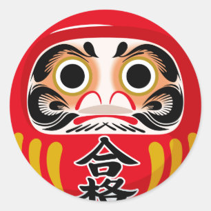 Daruma Doll Runt Klistermärke
